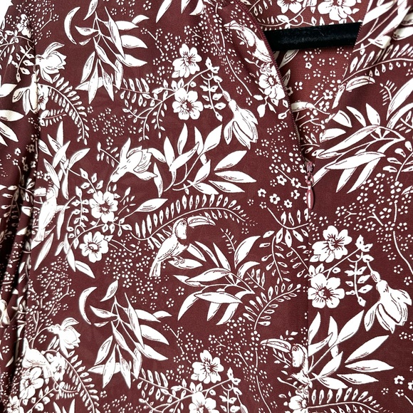 Scotch & Soda Burgundy Floral Mini Dress - Picture 10 of 13